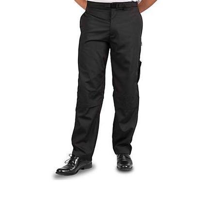 KNG 2XL Men's Vented Black Chef Pants 2128BLK2XL